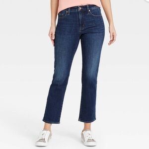 Universal Threads High Rise Slim Straight Dark Wash Jeans Size 10